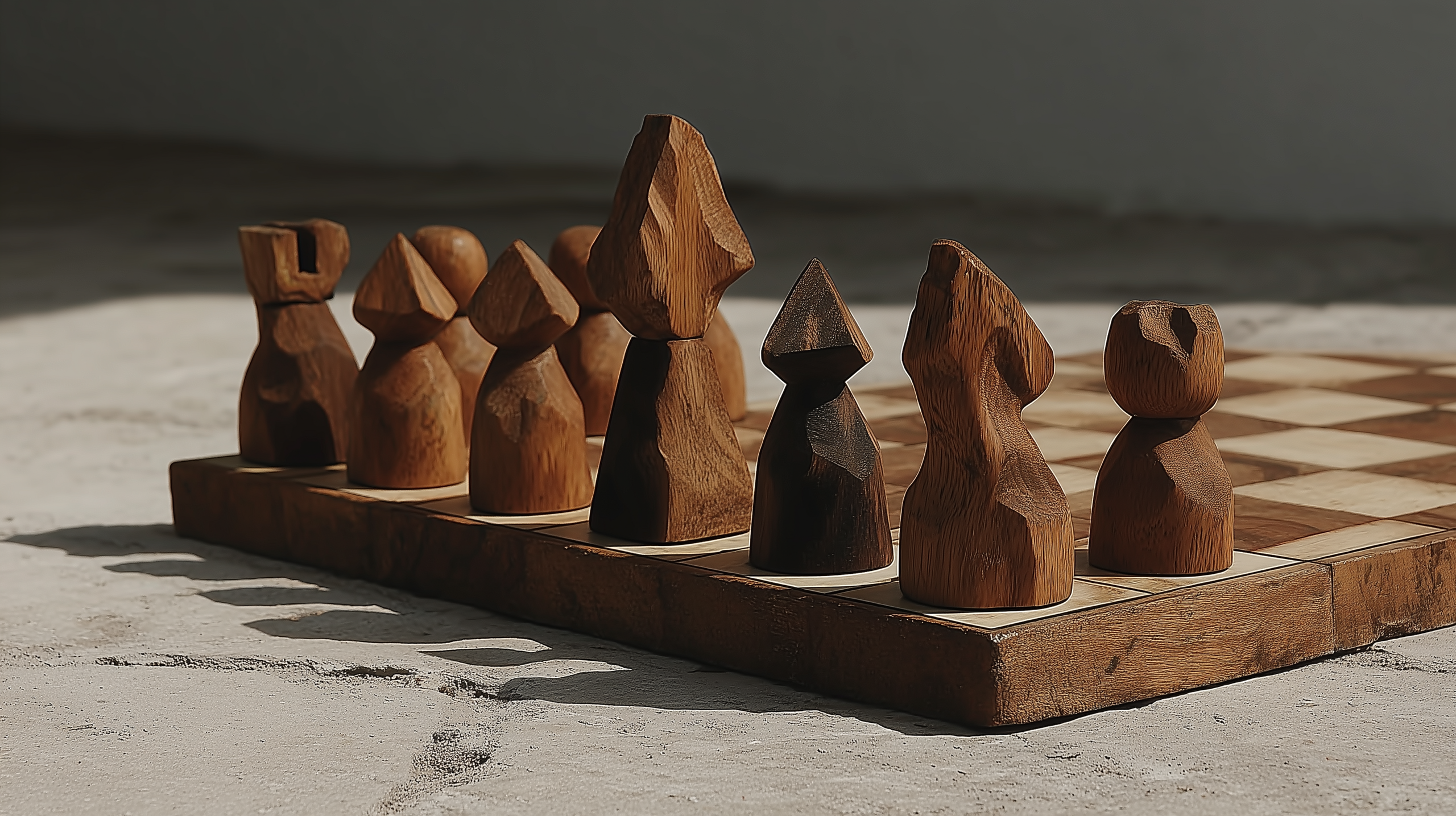 Top Down Editorial Photograph Of Sculptural Wood